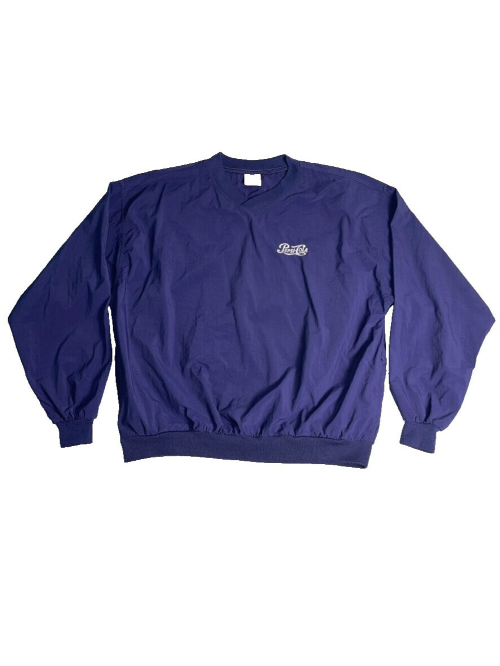 Vintage Munsingwear Pepsi Cola Pullover Jacket Mens XL Blue Nylon 90s USA Retro